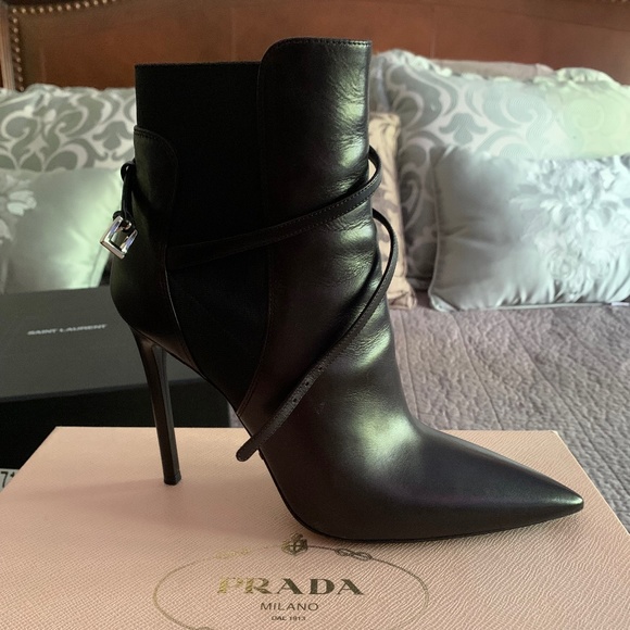 PRADA 100 mm Black Bootie - Picture 1 of 4